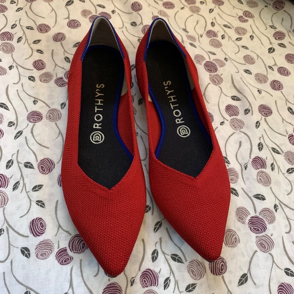 Rothy's Shoes - Rothy's The Point Chili Red Flats size 9.5